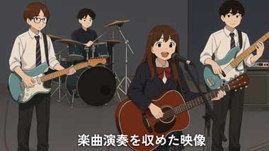 楽曲演奏を収めた映像